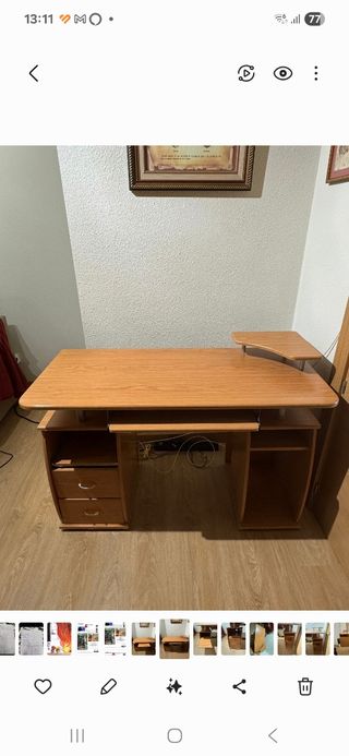 Escritorio madera 120cm