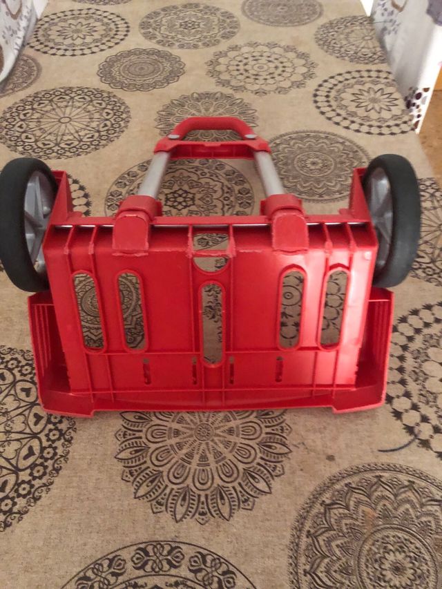 Carrito transporte escolar rojo