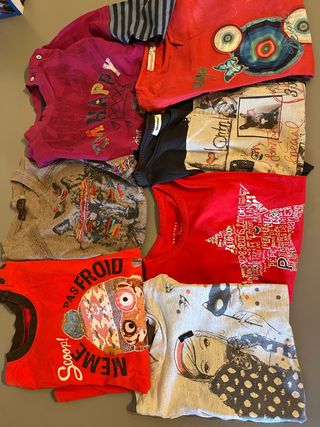 lCamisetas manga larga i un pantalón NiñaTalla 5