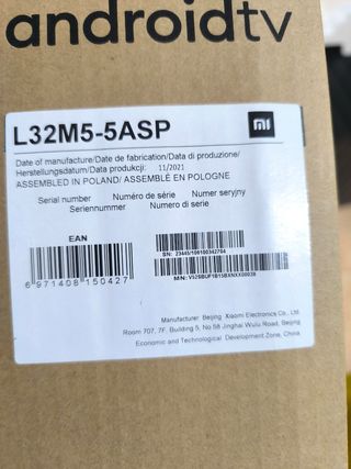 TV Xiaomi 32" AndroidTV