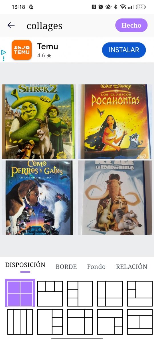 Lote 4 Peliculas DVD animadas