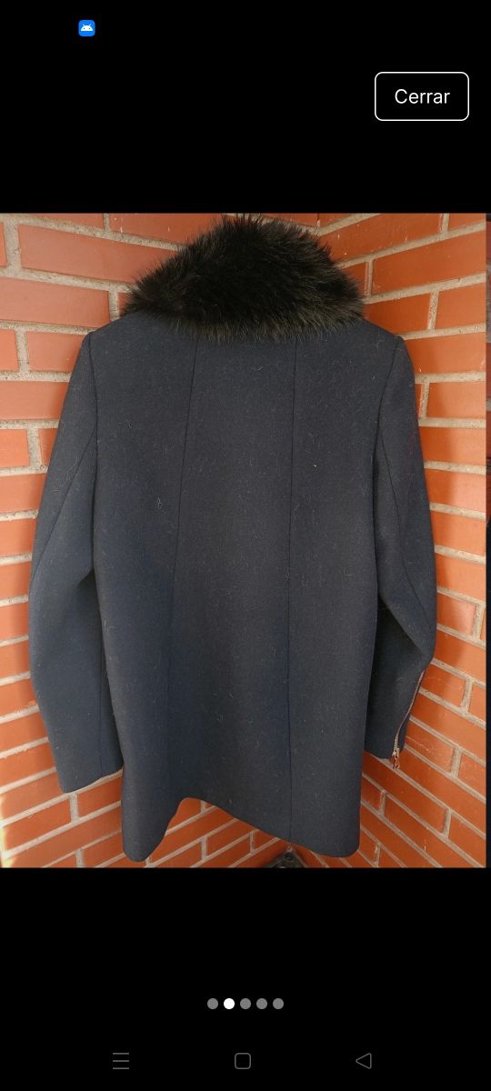 Abrigo paño negro - talla M