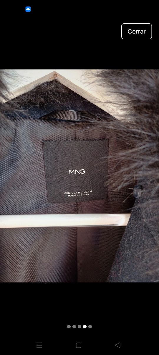 Abrigo paño negro - talla M