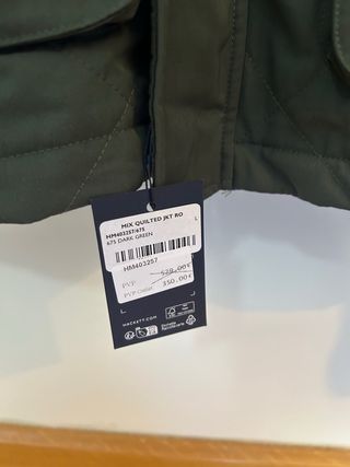 Chaqueta acolchada Hackett verde oliva