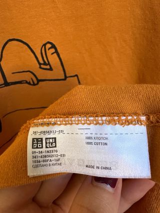 Camiseta Uniqlo Snoopy - 100% Algodon