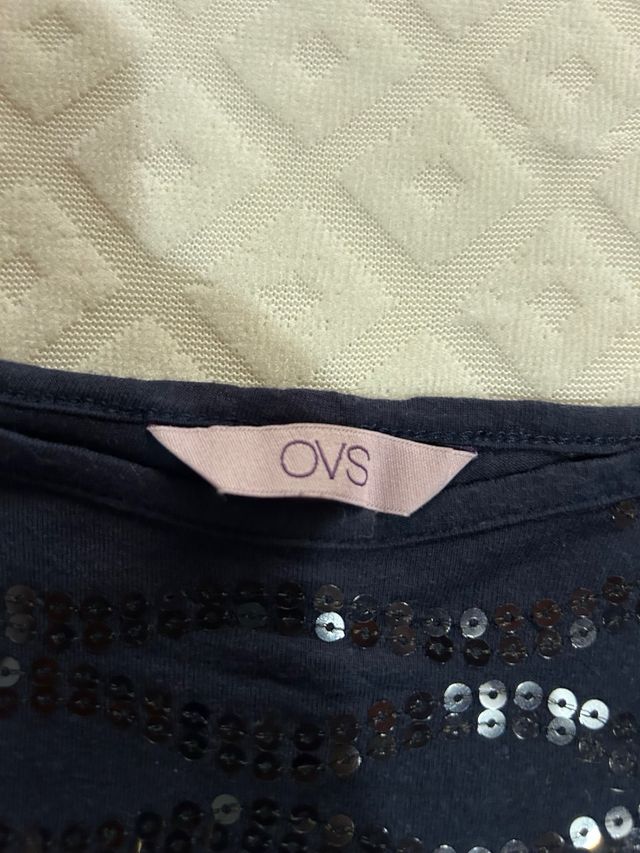 Maglietta blu paillettes