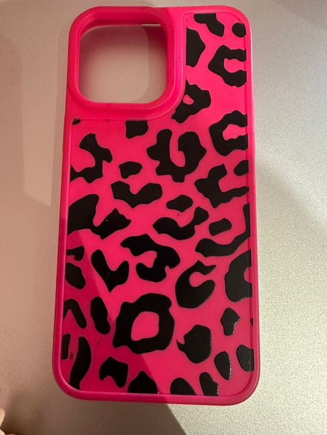 Funda iPhone 14 Pro Max  Leopardo Rosa