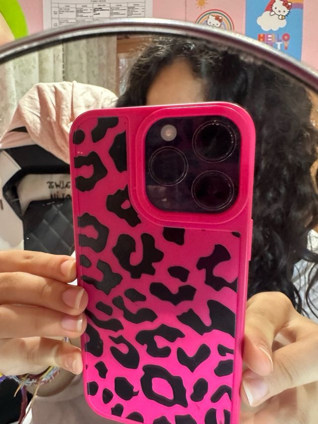 Funda iPhone 14 Pro Max  Leopardo Rosa