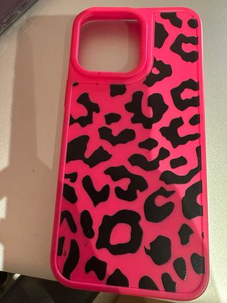Funda iPhone 14 Pro Max  Leopardo Rosa