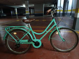 Bicicleta niña vintage verde