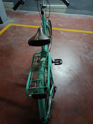 Bicicleta niña vintage verde