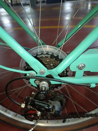 Bicicleta niña vintage verde