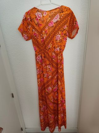 Vestido largo estampado floral
