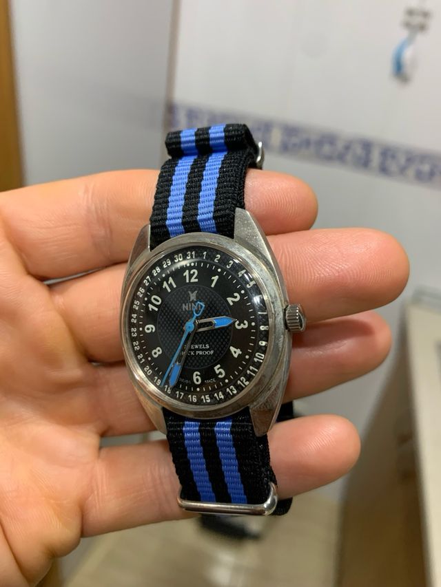 Reloj Nino - Pulsera Negra y Azul
