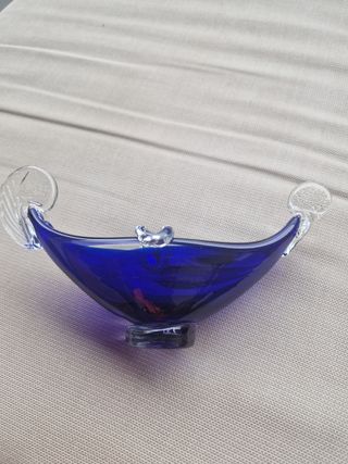 Cenicero de cristal de Murano con forma de Góndola