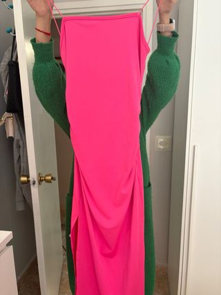 Vestido largo rosa