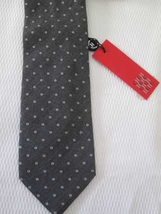Corbata Carolina Herrera - Gris/Blanco