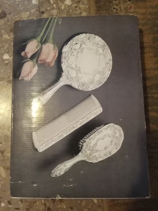 Juego tocador 3 piezas plateado