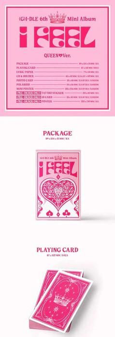 (G)I-DLE - I Feel (6th Mini Album) - Opción: Queen (naipe)