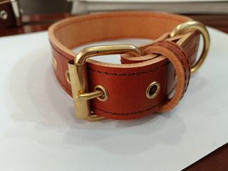 Collar piel curtida sin químico personalizado 