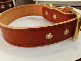 Collar piel curtida sin químico personalizado 