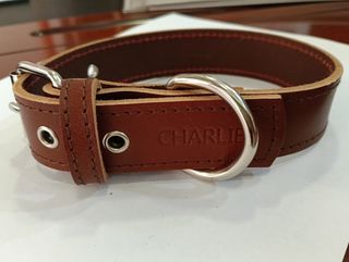 Collar piel curtida sin químico personalizado 