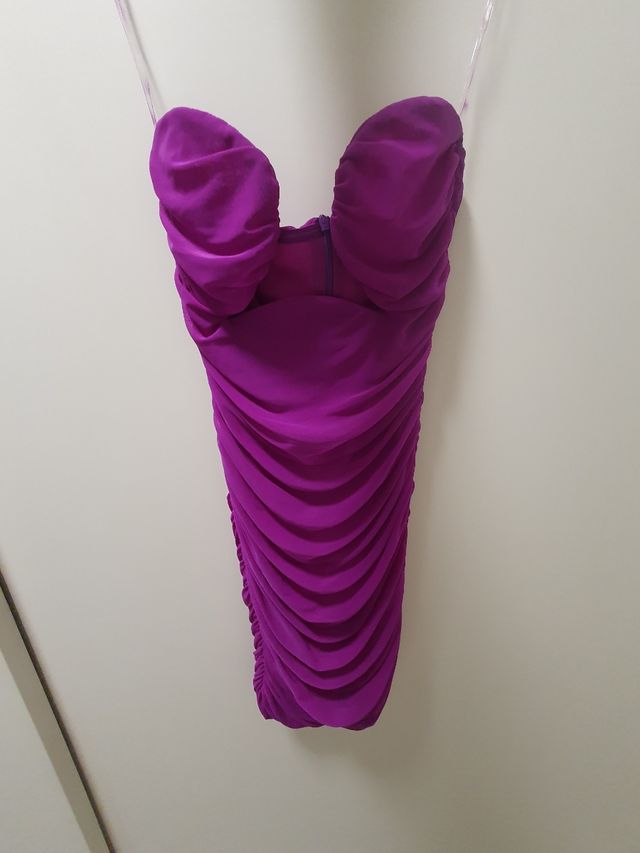 Vestito corto viola