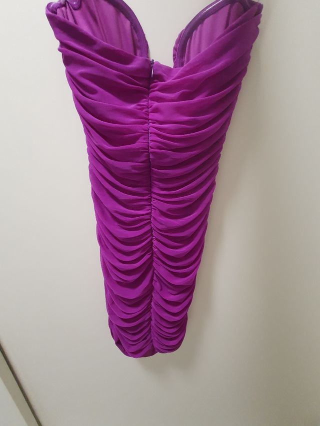 Vestito corto viola