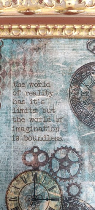Quadro vintage con frase motivazionale 