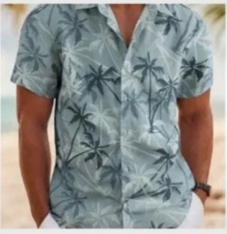 Camisa hawaiana XL - Tonos Azules