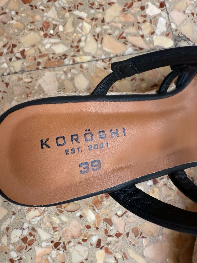 Sandalias KOROSHI negras - talla 39