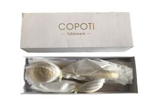 21 posate in acciaio inox colore oro a specchio