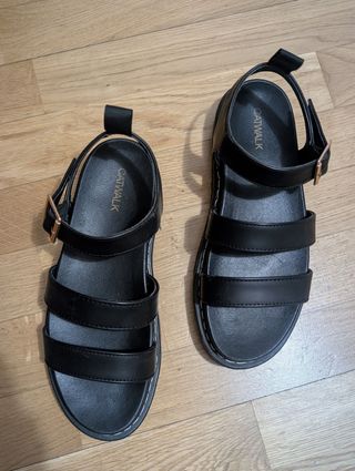 Sandalias negras plataforma - talla 40