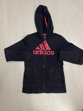 Chaqueta Adidas niña negra-rosa