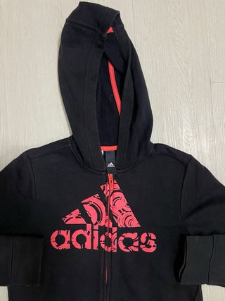 Chaqueta Adidas niña negra-rosa