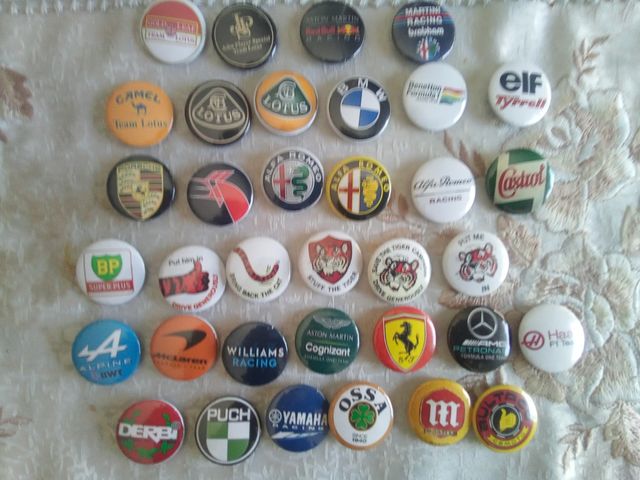 32mm Chapas Automovilismo F1 Motociclismo