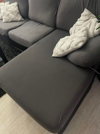 Sofá cama chaise longue gris
