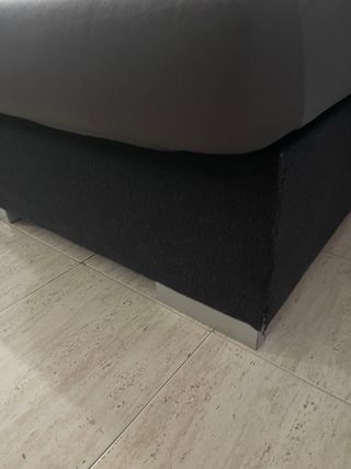 Sofá cama chaise longue gris