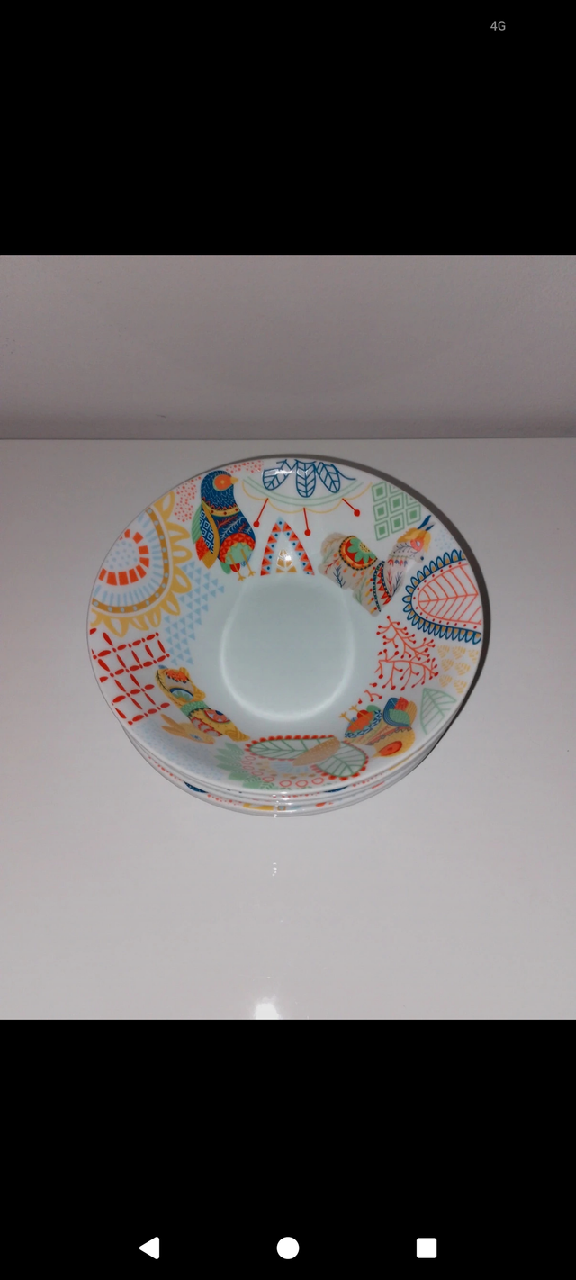 5 Platos hondos multicolor