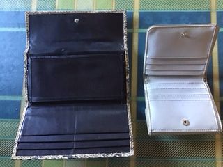 Cartera piel y monedero Lacoste - beige, marrón 