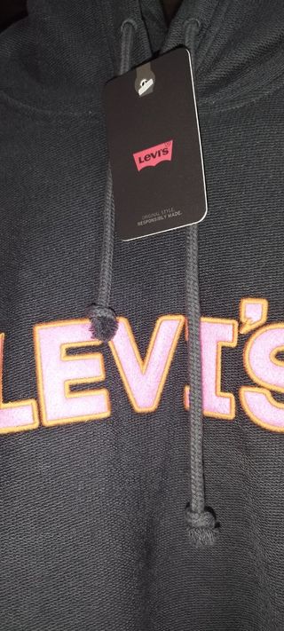 Sudadera Levis negra con capucha