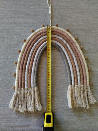 Arcoíris macramé beige y marrón