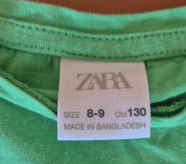 Camiseta verde Zara - sin mangas