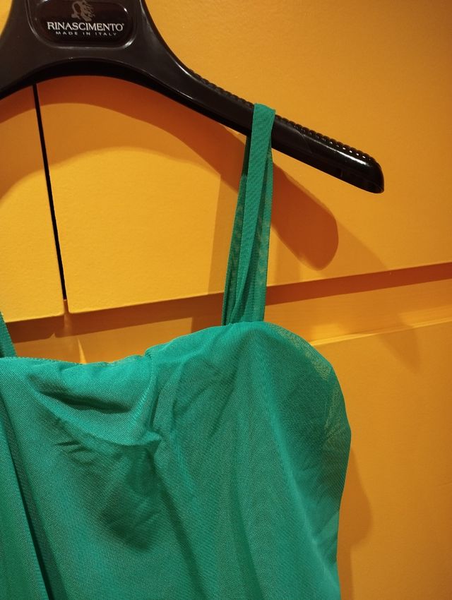 Vestido largo verde esmeralda