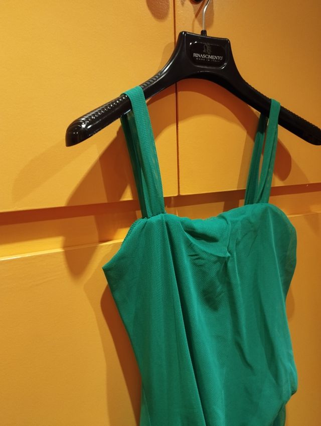 Vestido largo verde esmeralda