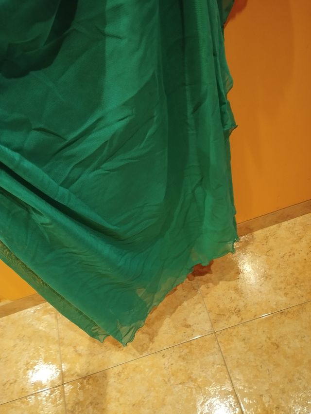 Vestido largo verde esmeralda