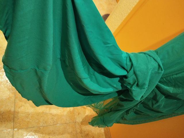 Vestido largo verde esmeralda