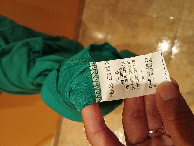 Vestido largo verde esmeralda