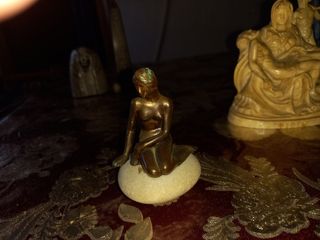 Figura Sirena bronce antigua