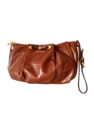 Clutch Prada marrón
